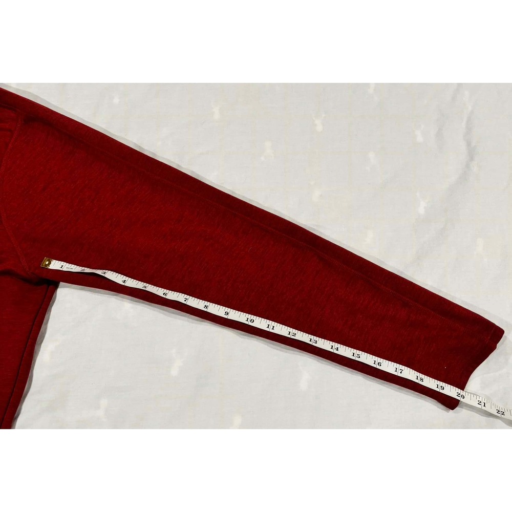 The North‎ Face Mens XL Red Heathered Quarter Zip Fleece Pullover Chest Pocket - Picture 8 of 10